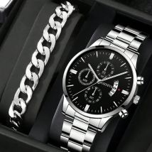 Reloj de pulsera de cuarzo con calendario de lujo para hombre, relojes de negocios, pulsera masculina
