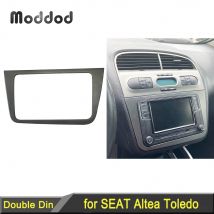 Doppelte 2-Din-Autoradio-Blende für Seat Altea 2004+ Toledo 2004–2009, Stereo-Panel, Armaturenbrett-Montage, Installations-Zier-Set, Rahmenblende
