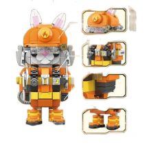 Mecha Serie Roboter Kaninchen Feuerwehrmann Bausteine Feuerwehrmann Mecha Action Figur Modell Ziegel Weihnachten Geschenk Spielzeug Für Jungen