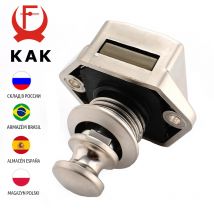 10 PZ KAK Camper Auto Push Lock 20mm RV Caravan Barca A Motore Casa Cabinet Cassetto Pulsante di Chiusura Serrature Per Ferramenta Per Mobili