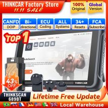 THINKCAR THINKSCAN 689BT CANFD DOIP Bi-directional ECU Coding Professional Car Diagnostic Tool 34 Reset Full System Obd2 Scanner