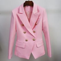 Rosa Blazer für Damen, Top-Qualität, Mantel 2025, weißer schlanker Blazer, Jacke, weiblich,