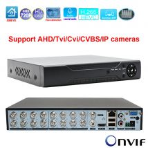 Videoregistratore digitale 16 canali 1080N Hybrid DVR NVR Xmeye App per CCTV Analogico AHD 1080P Telecamere IP Sorveglianza di sicurezza