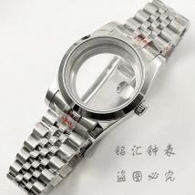 36 MM/40 MM NH35 Schiebe Schloss Edelstahl Armband Sapphire Kristall Uhr Fall Für PT5000 ETA 2824 NH34 NH35 NH36 NH38 Bewegung