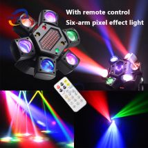 80W LED RGBW 4-in-1 Moving Head Lichtstrahl Laser Strobe Pixel Licht DMX512 mit Fernbedienung DJ Disco Weihnachtsfeier Licht