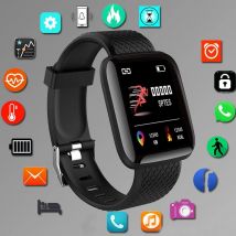 Smartwatch Męski Damski Zegarek na Rękę Inteligentny Zegarek Powiadomienia Monitor Fitness Bransoletka Prezent Urodzinowy Elektroniczny Zegar Dla Androida IOS