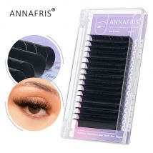 ANNAFRIS 16 rzędów/taca matowa czerń C D DD Curl indywidualne przedłużanie rzęs Premium Faux Mink