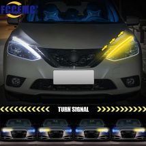 Il più nuovo Start Scan 2 pezzi LED DRL Luce di marcia diurna per auto Super luminoso impermeabile Faro automatico Indicatore di direzione Lampada al neon gialla 12V