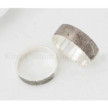 Benutzer definierte 925 Sterling Silber Finger abdruck Ring Gravur Namens ringe für Liebhaber Baby Geschenk Muttertag Geschenk Schmuck
