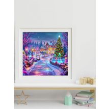 Momoart New Arrival Diamond Mosaic House Landscape DIY Pattern For Adults Beginners Diamond Painting Winter Tree Christmas Gifts