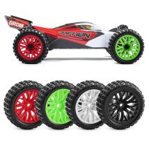 4 Stück 67 mm Gummireifen für Arrma 1/18 2S Typhon Grom RC Car Upgrade 12 mm Sechskant-Radreifenteile