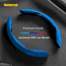 Wildleder Universal 38CM Auto Lenkrad Booster Abdeckung rutschfeste Auto Innen Lenkung Schutz Dekoration Zubehör-Braun