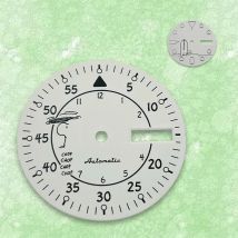 28.5mm Dial S Logo For Japanese NH36 Movement Green Luminous Watch Modification Accessories