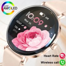 Nuovo AMOLED Smart Watch da donna quadrante personalizzato braccialetto intelligente da donna cardiofrequenzimetro fitness tracker chiamata Bluetooth Smartwatch da uomo