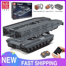 Mold King Technical Car Toys The 20002 RC motorizzato MOC-29526 Ultimate Abrams con strato di ponte AVLB Model Building Block Brick