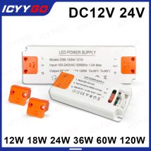 Trasformatore di illuminazione ultrasottile DC12V 24V Alimentatore LED 12W 18W 24W 36W 60W 120W Driver AC220V a DC12V Driver LED DC24V
