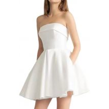 Trägerloses kurzes Heimkehr-Abschlussballkleid, glitzerndes Party-Cocktailkleid, V-Ausschnitt, für Hochzeitsgäste, Sommer-Minikleid, formelle Kleider