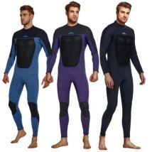 Herren-Neoprenanzug 3MM Neopren Ganzkörperanzug mit langen Ärmeln für Speerfischen, Schnorcheln, Surfen, Kanufahren, Tauchen mit Reißverschluss