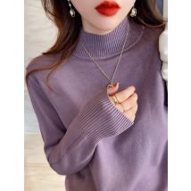 Herbst Winter Chic Bottom Pullover Frauen Mode Rollkragen Pullover Lose Langarm Gestrickte Jumper Weiche Warme Pull Femme Top