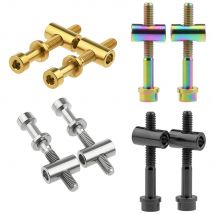 Wanyifa Titanium Ti Bolt M5x30/40mm Screws+Nuts+Washers for Thomson Seatpost MTB Road Bicycle Seatpost Saddle Fixed