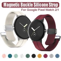 Cinturino in silicone per Google Pixel Watch 2 cinturino con fibbia pieghevole magnetica braccialetto sportivo morbido per cinturino per Google Pixel Watch Correa