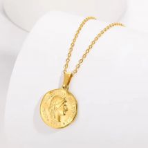 Dea Afrodite Cleopatra Artemis Athena Hecate Collana in acciaio inossidabile Mitologia greca Collana della dea Compleanno Dio Gioielli