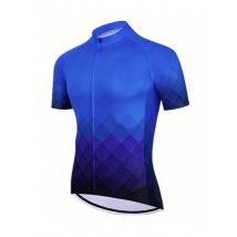 Rad trikot feuchtigkeit transportierende Kurzarm-Fahrrad mit durchgehendem Reiß verschluss Rennrad-Fahrrad hemden 3 Gesäß taschen für Männer