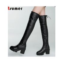 ASUMER 2022 hot sale over the knee thigh high boots women round toe high heels platform boots slim party prom shoes woman