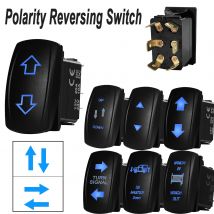 12V Reverse Polarity Rocker Switch DPDT ON-Off-ON 6 Pin Momentary/Latching for Winch Linear Actuator Car Window RV Jack Boat RV