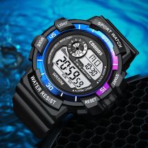COOBOS Kinder-Digitaluhren, wasserdicht, Sport-LED-Armbanduhr, modisch, multifunktionale elektronische Uhr für Kinder, Jungen und Mädchen