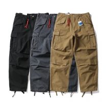 Dicke Waschen Baumwolle Hosen Männer Japanischen Korea Streetwear Fashion Cityboy Lose Beiläufige Breite Bein Track Baggy Hose Mann Cargo Hosen