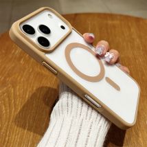 Hard Protect Hülle für iPhone 17 AIR 16 E 15 14 13 12 11 Pro Max Transparente Magsafe Hülle Frosted Candy Wireless Charging Acryl