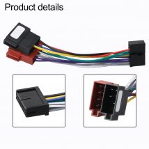 Adattatore ISO per autoradio Cavo da 20 pin Connettore Din Lettore radio stereo per linea di coda CD per auto per la maggior parte dei radio per auto Sostituzione del cavo di alimentazione