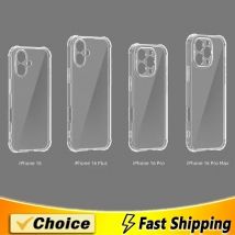 Stoßfeste, klare Handyhülle für iPhone 16 11 12 14 15 Pro Max, weiches TPU, ultradünne Rückseite für iPhone 13 XR X XS 7 8 Plus