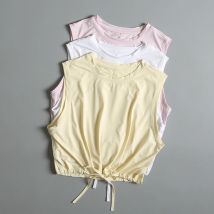 Yoga-Anzüge für Damen im Sommer, dünn, atmungsaktiv, locker, Sportweste, T-Shirt, Laufen, High-End-Temperament, Fitness-Anzug, ärmellos