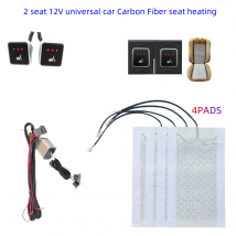 Kit riscaldatore per seggiolino auto integrato universale adatto a 2 posti 12V cuscinetti riscaldanti In fibra di carbonio 3 livelli sistema di interruttori riscaldati a doppio controllo