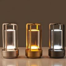 Lampada da tavolo retrò HPH Tavolino da caffè Decorazione Decorazione camera da letto Ricaricabile Touch Bed Side Lampada a LED nordica Lampada da comodino da scrivania