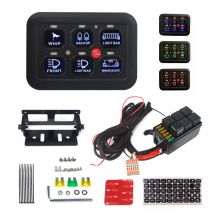 Pannello interruttori 12V LED 6 Gang 600W-1200W Scatola sistema relè di controllo circuito Pannello di controllo touch sottile per barca Jeep UTV Roulotte