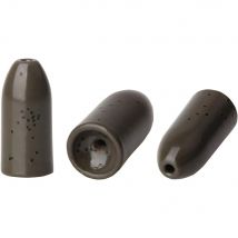 6Pcs Tungsten Worm Fishing Weight for Bass Fishing Bullet Shaped Sinkers Fishing Weights for Texas Rig Carolina Rig