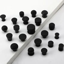 Space Aluminium Einlochgriff Moderner Kleiderschrank Schublade Rundknopf Schwarz Küchenschrank Möbel Kleiner Griff