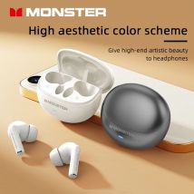 MONSTER MQT39 Auricolari wireless Bluetooth 6.0 TWS Auricolari da gioco con riduzione del rumore Cuffie sportive con microfono Cuffie stereo Hifi