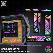 4 Stück ROG HYPERION GR701 Chassis ARGB Beleuchtung ASUS PC Gehäuse Shroud Wildleder Panels Custom Gamers Refit Kit 5V ARGB Laser MOD