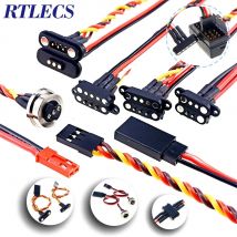 1/3/5 Pairs Magnet Servo Extenstion Lead Cable Pogo Pin Connector 2 3 Pin Male Female JR JST SYP 60 Core Wires For RC Moudel