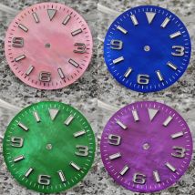 Quadrante dell'orologio da 28,5 mm 369 Shell Madre Superficie BGW9 Blu ghiaccio Orologio luminoso Parti di ricambio adatte per movimento Seiko NH35