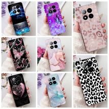 Weiche flüssige Silikon-Rückseite für Xiaomi Redmi Note 14 Pro Plus Handyhülle Marmor Gothic Style Bumper für Redmi Note 14 4G 5G