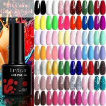 LILYCUTE 7ML Smalto per unghie gel colorato 129 colori di lunga durata per manicure Base semipermanente Top Coat Nail Art Vernice gel UV