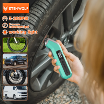 ETENWOLF T300 Manometro digitale per pneumatici 3-200 PSI calibrato a ANSI B40.7 Grado 2A Manometro industriale per pneumatici Batterie 3A
