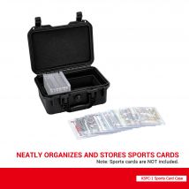 Toploader-Aufbewahrungsbox, IP67, wasserdicht, Hartschale für 7,6 x 10,2 cm, 35 Punkte Top Loaders, magnetische Kartenhalter, Sammelsportkarten-Organizer