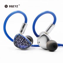 BQEYZ Weather Series Frost HiFi Auricolare cablato Micro driver planare Driver dinamico IEM Cavo placcato argento Piastra frontale in vetro Blu