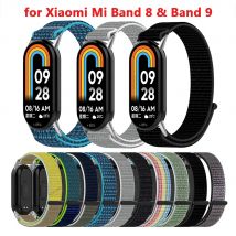 Nylon-Schlaufenarmband für Xiaomi Mi Band 8 Smartwatch, Sportarmband, Armband für Xiaomi Mi Band 9 Miband 8, geflochtenes Armband-Zubehör